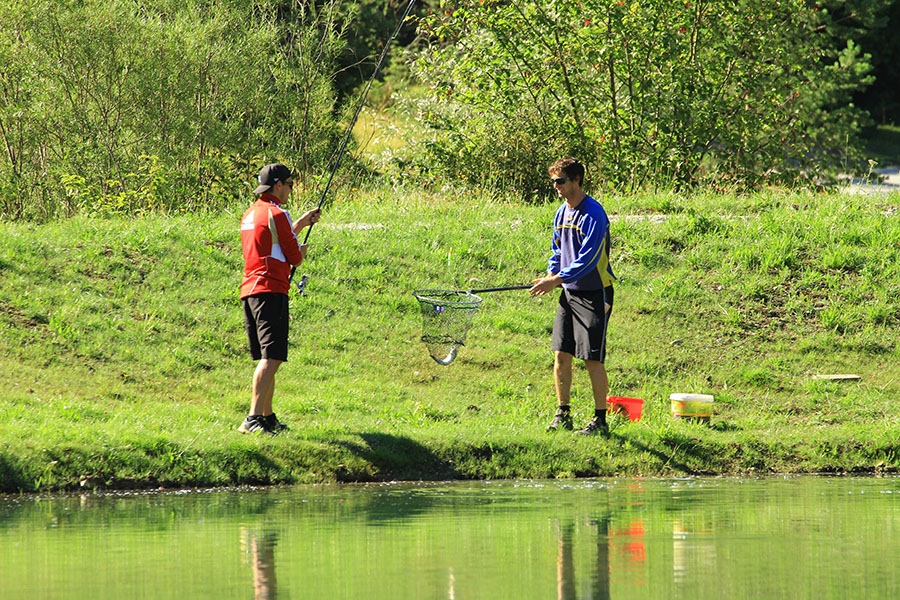 Angelteich an der Forellenranch am Pillersee
